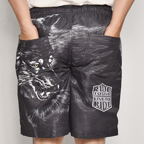 RIDE TO LIVE Amphibious Nylon Easy Short Pants/Wolf�ʥ饤�ɥȥ���� �����������硼�ȥѥ�ġ˥֥�å��ߥۥ磻�� [a-8061]