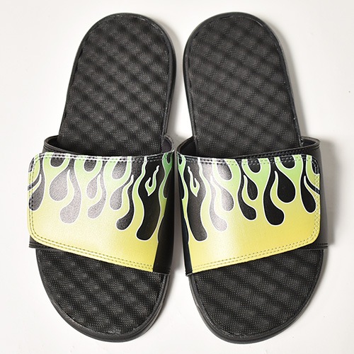 ISlide USA��US/Flames Slide Sandals�ʥ������饤�ɡߥ��� �������˥֥�å��ߥ�������/�饤�� [a-5051]