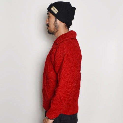 Artesania×US/Full Zip Collared Fisherman Knit(アルテサニア