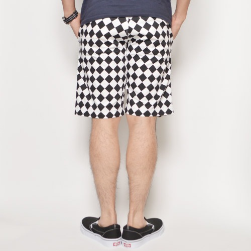 Cut-Rate/Diamond Checker Short Pants�ʥ��åȥ쥤�� �����å������硼�ȥѥ�ġ˥ۥ磻�ȡߥ֥�å� [n-9125]