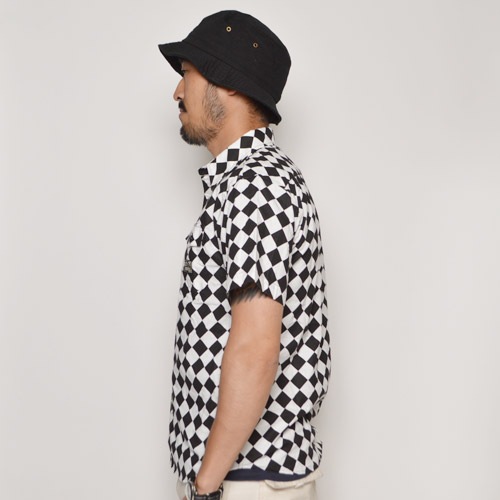 Cut-Rate/S/S Diamond Checker Shirt�ʥ��åȥ쥤�� �����å�������ġ˥ۥ磻�ȡߥ֥�å� [n-9124]