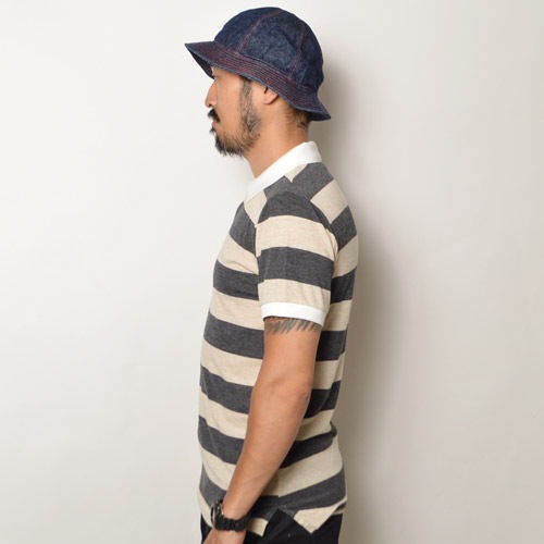 Alternative Apparel/S/S Border Polo Shirtʥ륿ͥƥ֥ѥ ܡݥġ˥֥åߥ١ [n-9273]
