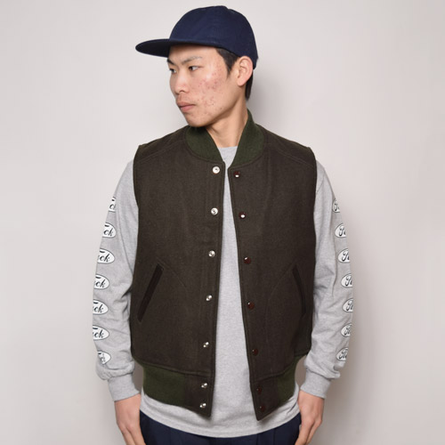 GB Sports by Golden Bear��US/Melton Varsity Vest�ʥ�����ǥ�٥����ߥ��� ���ȥ�٥��ȡ˥��꡼�� [n-9481]