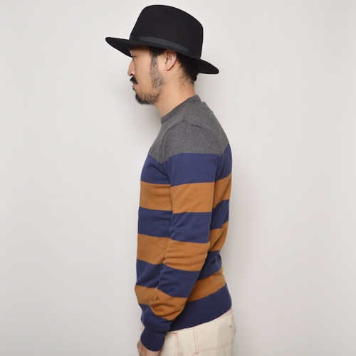 トップス BORDER CREW NECK SWEAT Vans/Slymar Border Crew Neck Knit（バンズ ボーダークルー