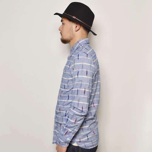 Vans/Travers Ikat Stripe Oxford ShirtsʥХ åȥȥ饤ץåġ˥֥롼 [n-9884]