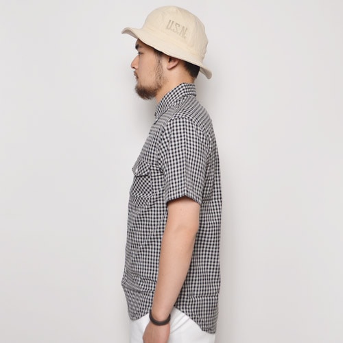FIVE BROTHER チェックシャツ　半袖 Five Brother/S/S Gingham B.D. Shirts(ファイブブラザー