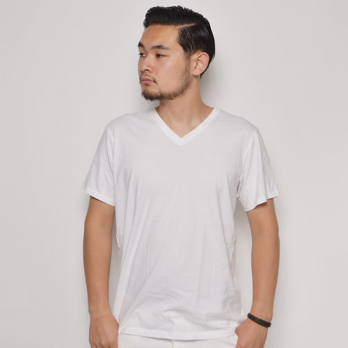 Calvin Klein/V-Neck T-Shirt�ʥ���Х󥯥饤�� V�ͥå�T����ġ˥ۥ磻�� [a-0160]