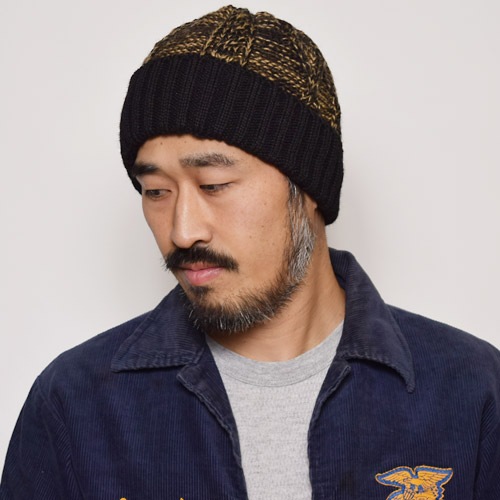 Highland 2000��US/2tone Cable Wool Knit Cap�ʥϥ�����2000�ߥ��� ������˥åȥ���åס�[a-0562]