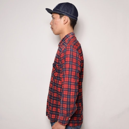 ��Vintage Printed Frannel Shirt�ʥ�����ơ����ץ��ȥե��ͥ륷��ġ˥�åɡߥͥ��ӡ�/������L [u-9394]