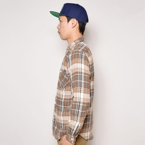 Five BrotherUS/Stand Collar Heavy Flannel Shirts(ե֥֥饶ߥ ɥ顼ͥ륷)֥饦ߥۥ磻 [a-1213]