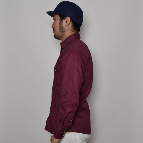 Wrangler/Skinny Fit Cotton Twill Western Shirt�ʥ�󥰥顼 ���������󥷥�ġ˥С�����ǥ��� [n-7927]