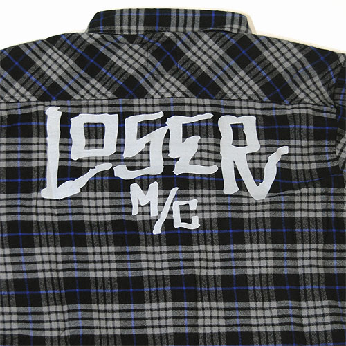 Loser Machine/Loser Flannel Shirt/Black [n-3462]