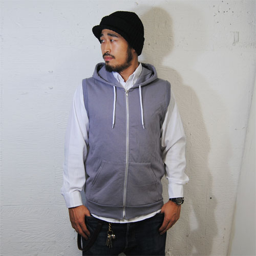 SUBLATIONS ノースリーブスエットパーカー【ASH GREY】 SUBLATIONS ノースリーブスエットパーカー【ASH GREY】