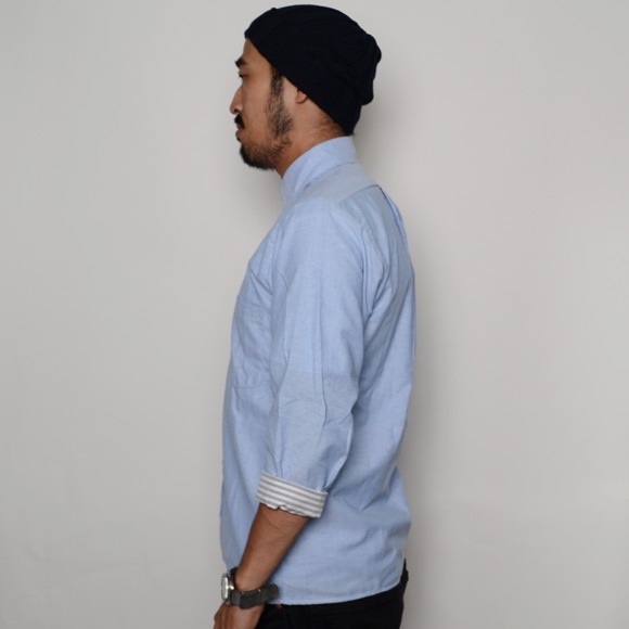 Red KapUS/Border Roll Up 3/4 Sleeve Shirtʥåɥåסߥ 3/4 륢åץġ˥饤ȥ֥롼 [n-7330]