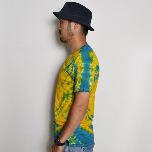 Hanes��US/S/S Tie Dye V-Neck T-Shirt�ʥإ��� V�ͥå�T����ġ˥֥롼�ߥ������� [n-8340]