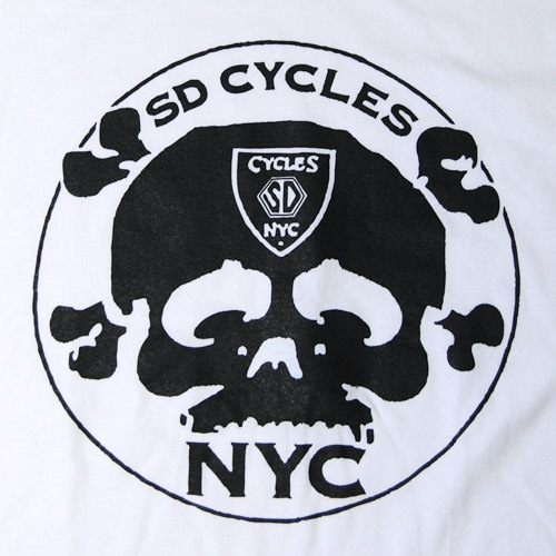 SD Cycles/Skull T-shirt�ʥ����ǥ����������륹 T����ġ˥ۥ磻�� [n-5742]