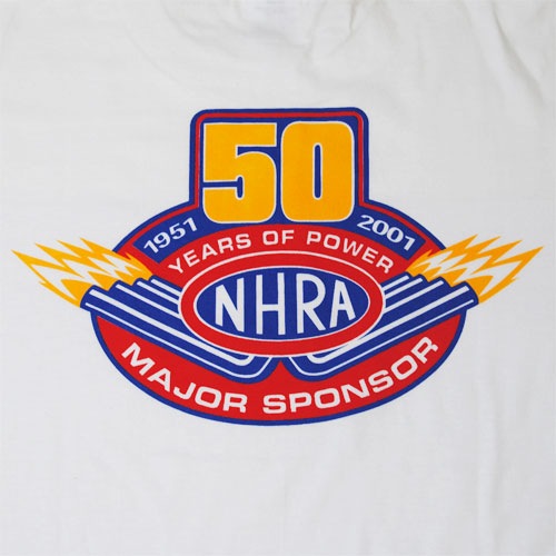 NHRA/50th Anniversary T-shirt�ʥ��̥����������륨��T����ġ˥ۥ磻�� [n-4083]