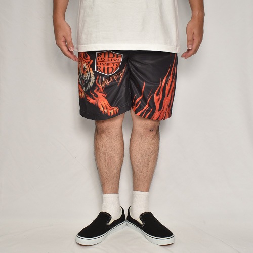 RIDE TO LIVE Amphibious Nylon Easy Short Pants/Tiger�ʥ饤�ɥȥ���� �����������硼�ȥѥ�ġ˥֥�å��ߥ�å� [a-8062]
