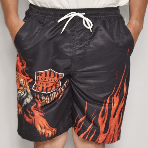 RIDE TO LIVE Amphibious Nylon Easy Short Pants/Tiger�ʥ饤�ɥȥ���� �����������硼�ȥѥ�ġ˥֥�å��ߥ�å� [a-8062]
