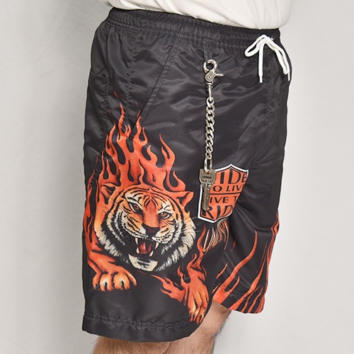RIDE TO LIVE Amphibious Nylon Easy Short Pants/Tiger�ʥ饤�ɥȥ���� �����������硼�ȥѥ�ġ˥֥�å��ߥ�å� [a-8062]