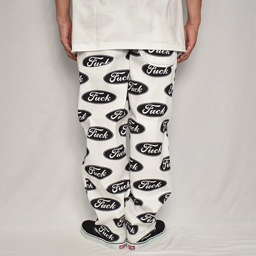 Fuck Logo Easy Pants（ファックロゴイージーパンツ）ホワイト
