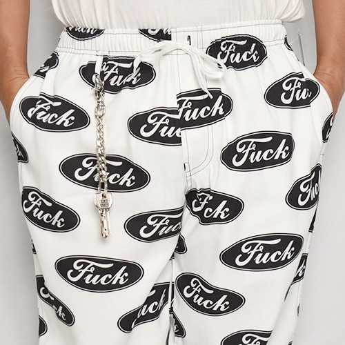 Fuck Logo Easy Pants（ファックロゴイージーパンツ）ホワイト