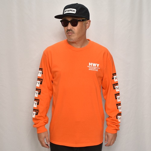 HWY��US/Cal Trans L/S T-Shirt�ʥ��������֥�塼�磻�ߥ��� T����ġ˥���󥸡ߥ֥�å��ߥۥ磻�� [a-8213]