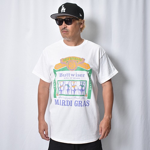 Buttwiser Mardi Gras S/S T-Shirt�ʥХåȥ磻���� T����ġ˥ۥ磻�� [a-8636]
