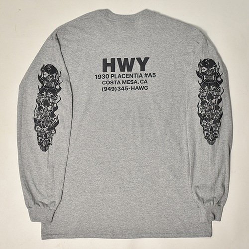 HWY��US/Skull Flames L/S T-Shirt�ʥ��������֥�塼�磻�ߥ��� T����ġ˥إ������졼 [a-7687]
