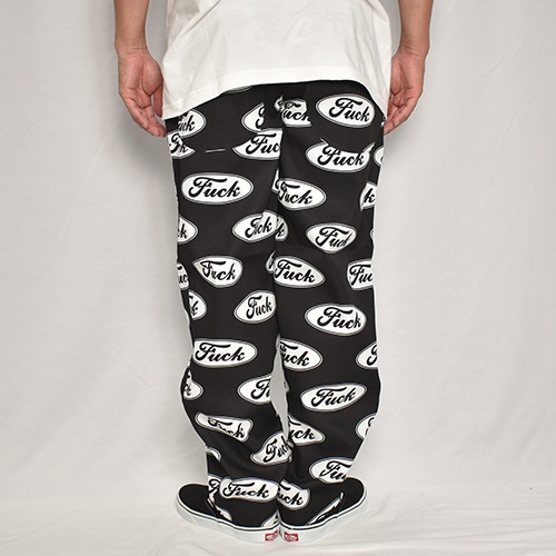 Fuck Logo Easy Pants�ʥե��å��������������ѥ�ġ˥֥�å��ߥۥ磻�� [a-8112]