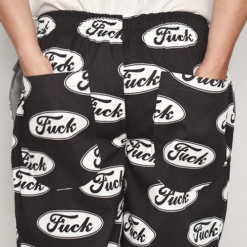 Fuck Logo Easy Pants（ファックロゴイージーパンツ）ブラック