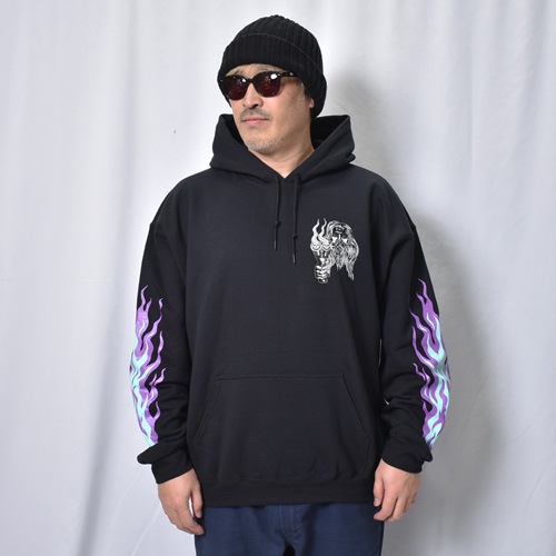 Suntee��Us/Don't Fuck with My Chopper Pullover Hoodie�ʥ���ƥ��ߥ��� �ѡ������˥֥�å��ߥ���������/�ѡ��ץ� [a-8391]