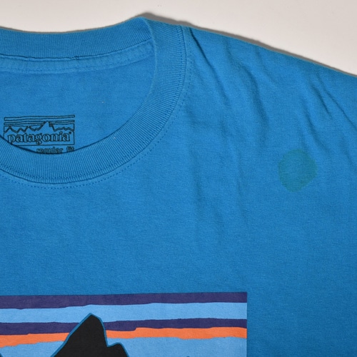 黒タグ USA製 OLD　パタゴニア　ビンテージ ターコイズ Tシャツ アメカジ Patagonia/Old S/S Logo T-Shirt(パタゴニア ロゴTシャツ