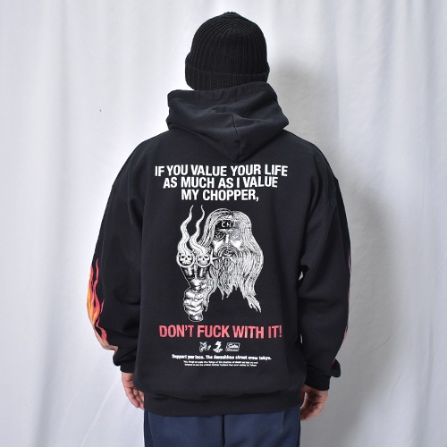 Suntee��Us/Don't Fuck with My Chopper Pullover Hoodie�ʥ���ƥ��ߥ��� �ѡ������˥֥�å��ߥ�������/��å� [a-8392]