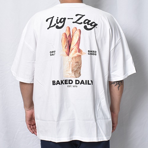 Zig-Zag/Baguetts S/S T-Shirt（ジグザグ Tシャツ）ホワイト [a-8570