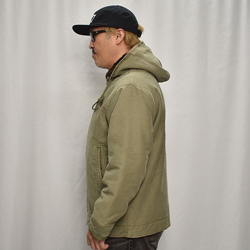 ��70's-80's Vintage French Navy Deck Jacket(�ե����ͥ��ӡ� �ǥå����㥱�å�)���꡼��/����60cm [y-0875]