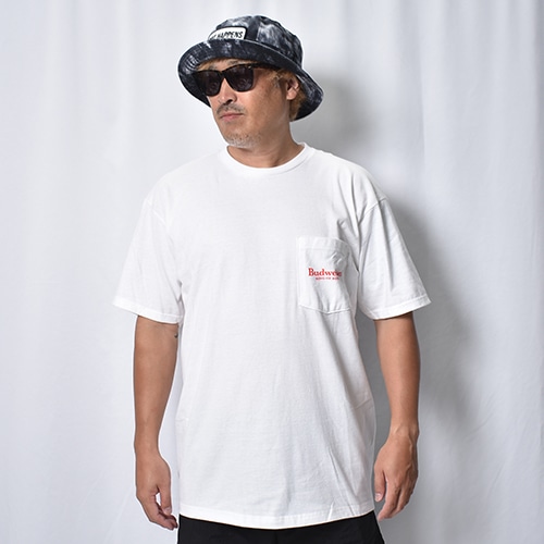 Budweiser/Vintage Label Pocket S/S T-shirt�ʥХɥ磻���� T����ġ˥ۥ磻�� [a-8639]