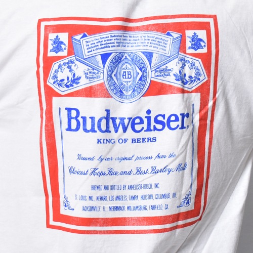 Budweiser/Vintage Label Pocket S/S T-shirt�ʥХɥ磻���� T����ġ˥ۥ磻�� [a-8639]