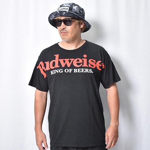 Budweiser/Spread Arm Logo S/S T-shirt�ʥХɥ磻���� T����ġ˥֥�å� [a-8640]