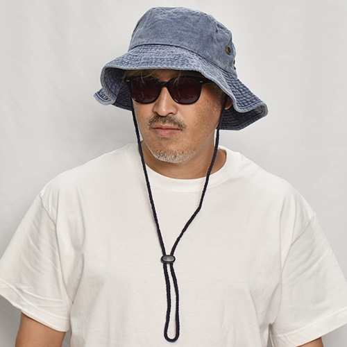 Newhattan/Pigment Dyed Safari Hat�ʥ˥塼�ϥå��� �ϥåȡ˥֥롼 [a-8067]