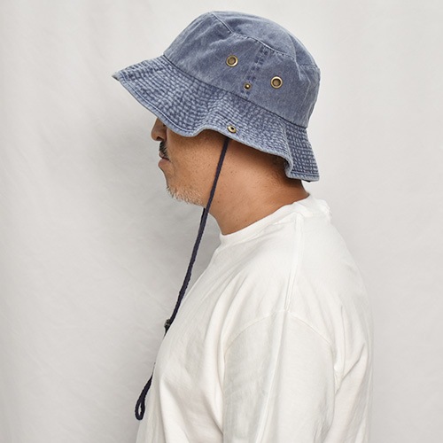Newhattan/Pigment Dyed Safari Hat�ʥ˥塼�ϥå��� �ϥåȡ˥֥롼 [a-8067]