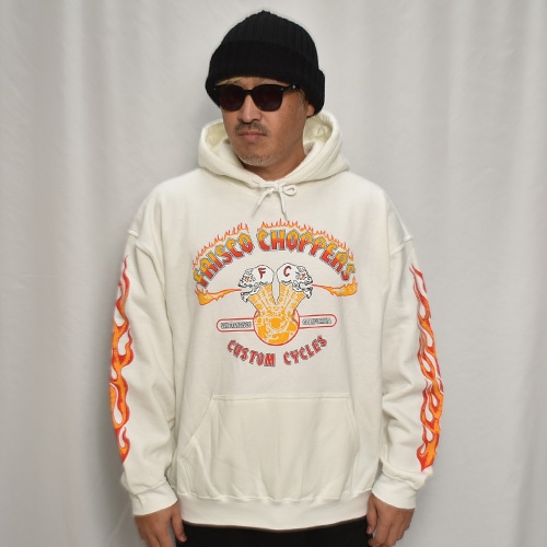 Frisco Choppers×Us/Skull Motor Pullover Hoodie（フリスコチョッパー