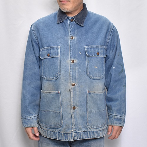 ��Big Mac/70-80's Vintage Blanket Lined Denim Chore Coat�ʥӥå��ޥå� �֥�󥱥åȥ饤�ʡ����祢�����ȡ˥���ǥ���/������42 [y-0933]