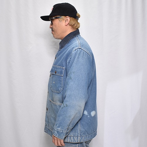 ��Big Mac/70-80's Vintage Blanket Lined Denim Chore Coat�ʥӥå��ޥå� �֥�󥱥åȥ饤�ʡ����祢�����ȡ˥���ǥ���/������42 [y-0933]