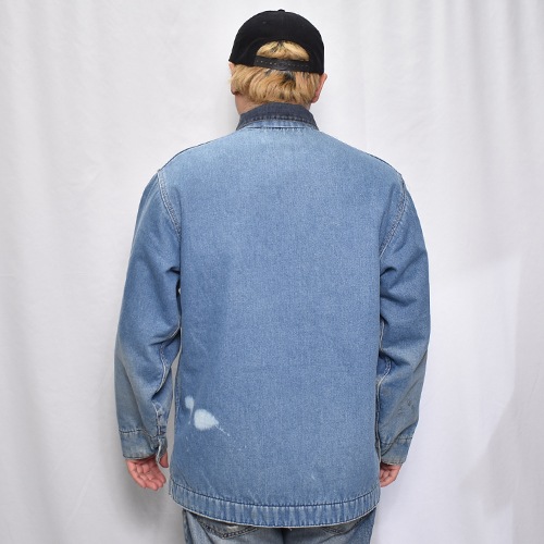 ��Big Mac/70-80's Vintage Blanket Lined Denim Chore Coat�ʥӥå��ޥå� �֥�󥱥åȥ饤�ʡ����祢�����ȡ˥���ǥ���/������42 [y-0933]