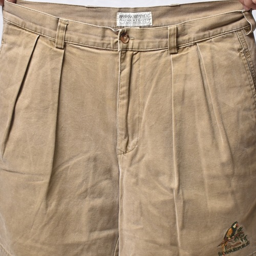 ��Banana Republic/Chino Shorts�ʥХʥʥ�ѥ֥�å� ���Υ��硼�ġ˥١�����/������W32 [y-1451]