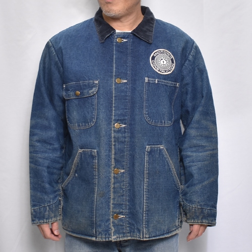 ��Wear Guard/70-80's Vintage Blanket Lined Denim Chore Coat�ʥ����������� �֥�󥱥åȥ饤�ʡ����祢�����ȡ˥���ǥ���/������42���� [y-0934]
