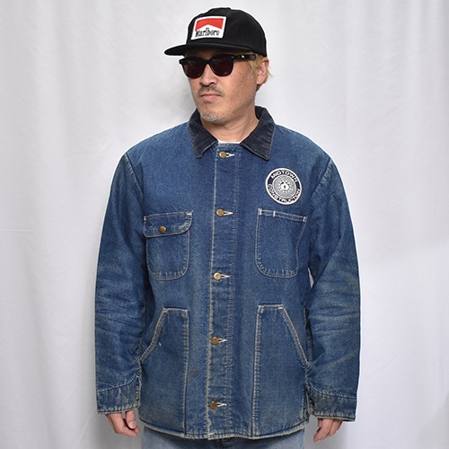 ��Wear Guard/70-80's Vintage Blanket Lined Denim Chore Coat�ʥ����������� �֥�󥱥åȥ饤�ʡ����祢�����ȡ˥���ǥ���/������42���� [y-0934]