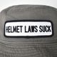 Helmet Laws Suck Patched Cotton Bucket Hat�ʥإ��åȥ��������å��ϥåȡ˥��꡼�� [a-8552]