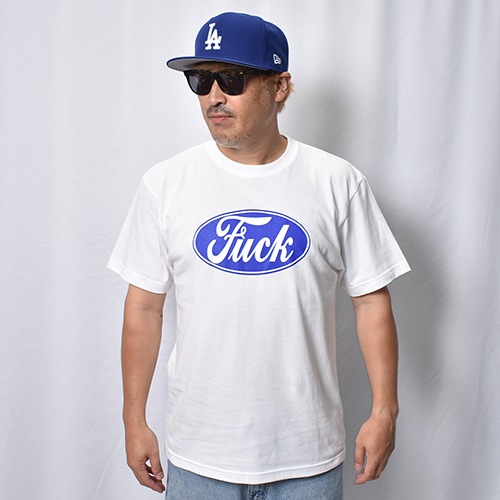 Fat Oval Fuck Logo S/S T-Shirt�ʥե��å����� T����ġ˥ۥ磻�� [a-8597]